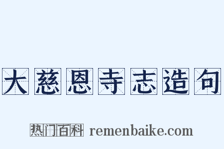 大慈恩寺志造句是什么意思的图片
